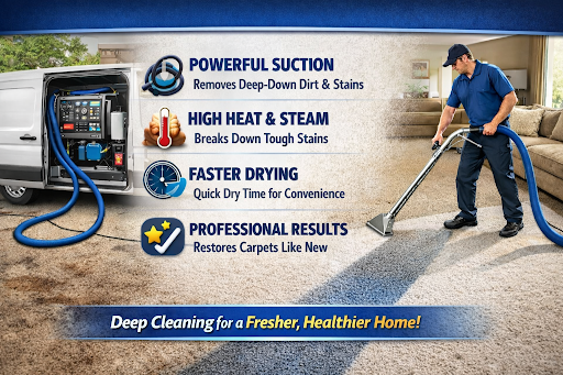 The Advantages of Truck Mounts Carpet Cleaning for Deep Stain Removal